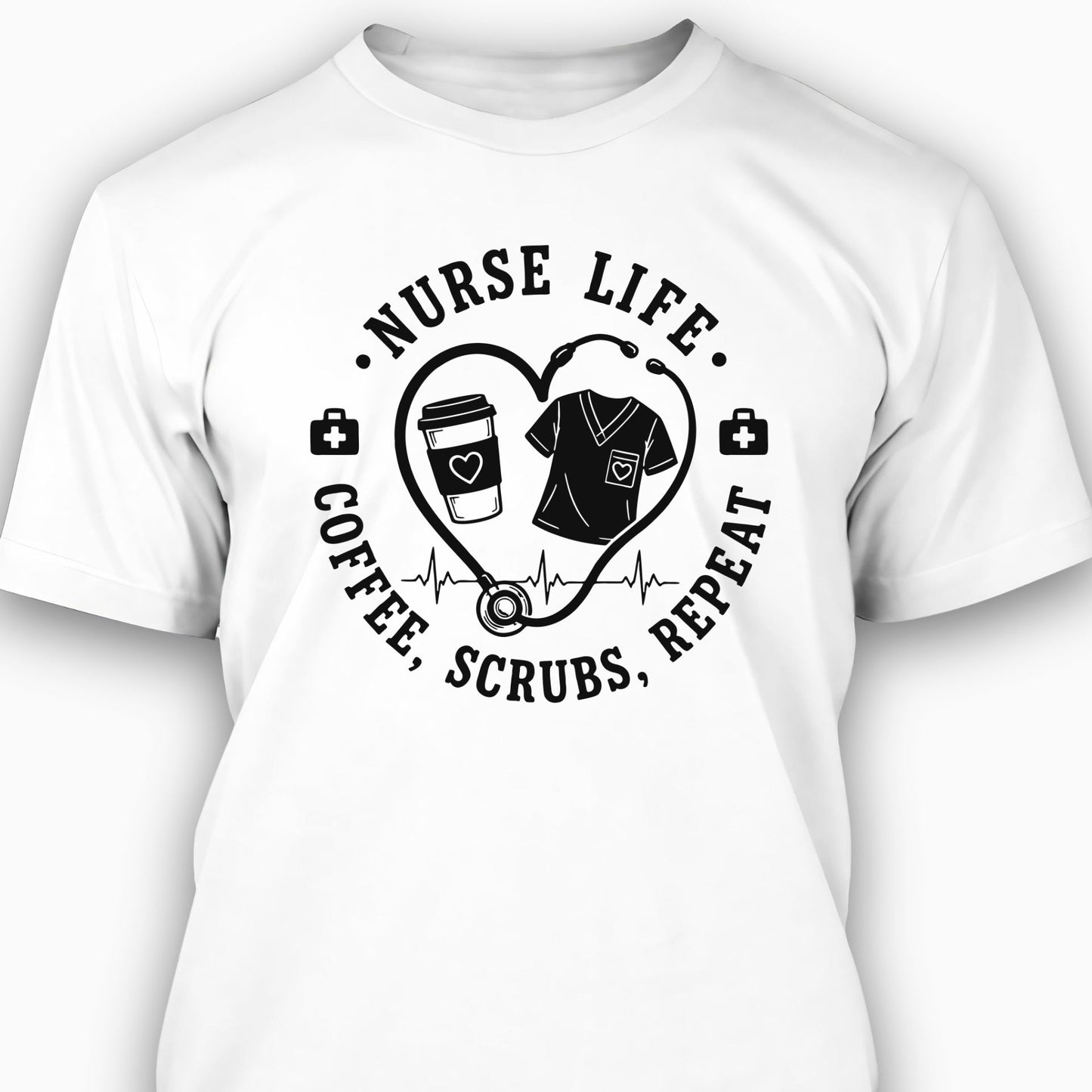 Coffee, Scrubs, Repeat T-shirt
